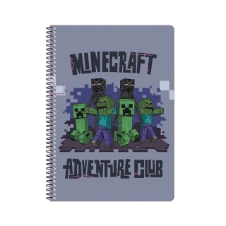 ΤΕΤΡΑΔΙΟ SPIRAL 2 ΘΕΜΑΤΩΝ MINECRAFT ΓΚΡΙ ΤΕΤΡΑΔΙΟ SPIRAL 2 ΘΕΜΑΤΩΝ MINECRAFT ΓΚΡΙ