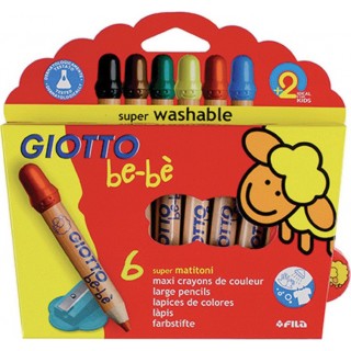 ΞΥΛΟΜΠΟΓΙΕΣ GIOTTO BE-BE SUPER WASHABLE 6ΤΜΧ & ΞΥΣΤΡΑ ΞΥΛΟΜΠΟΓΙΕΣ GIOTTO BE-BE SUPER WASHABLE 6ΤΜΧ & ΞΥΣΤΡΑ