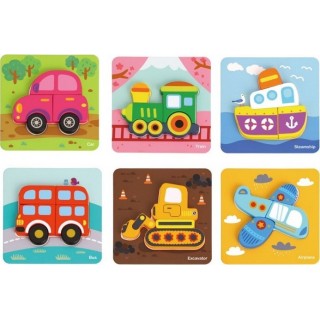 ΞΥΛΙΝΟ ΠΑΖΛ ΜΕΣΑ ΜΕΤΑΦΟΡΑΣ 6 ΣΕ 1 (TL635) TOOKY TOY