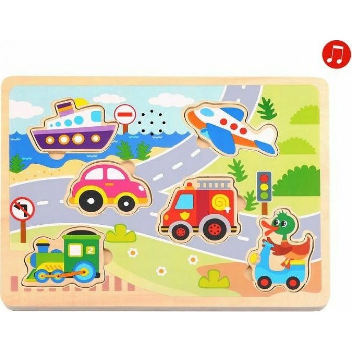 ΞΥΛΙΝΑ ΣΦΗΝΩΜΑΤΑ ΜΕ ΗΧΟΥΣ ΟΧΗΜΑΤΩΝ (TL064) TOOKY TOY ΞΥΛΙΝΑ ΣΦΗΝΩΜΑΤΑ ΜΕ ΗΧΟΥΣ ΟΧΗΜΑΤΩΝ (TL064) TOOKY TOY