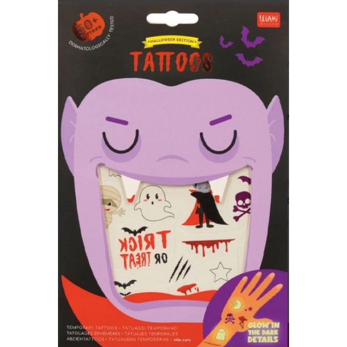 LEGAMI STICKERS TATTOO HALLOWEEN GLOW IN THE DARK