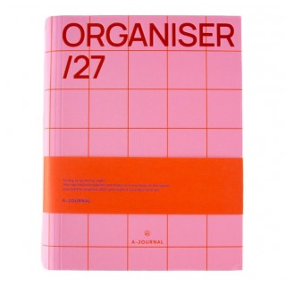 Organiser Spiral Checkered Pink Red Ημερολόγιο 2027 Organiser Spiral Checkered Pink Red Ημερολόγιο 2027