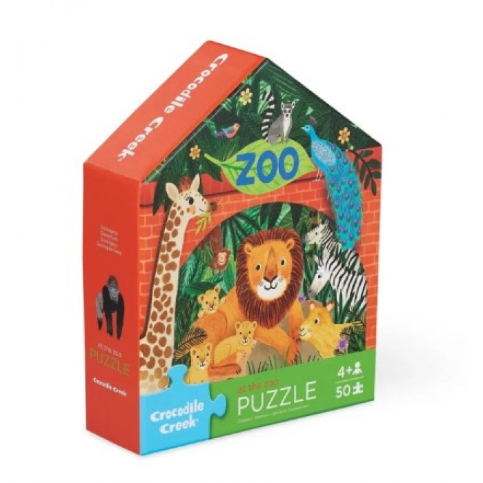 50 PIECE PUZZLE FLAT HOUSE ZOO CROCODILE GREEK
