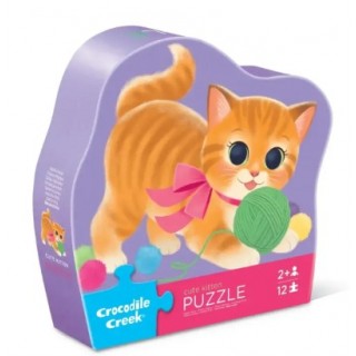12 PIECE PUZZLE CUTE KITTEN CROCODILE GREEK