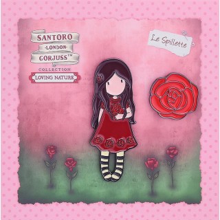 SANTORO PINS- A SINGLE ROSE SANTORO PINS- A SINGLE ROSE