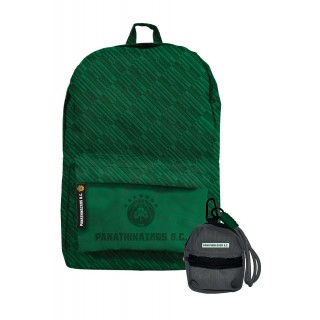 GREEN BACKPACK WITH WALLET - PANATHINAIKOS BASKETBALL 6 GREEN BACKPACK WITH WALLET - PANATHINAIKOS BASKETBALL 6