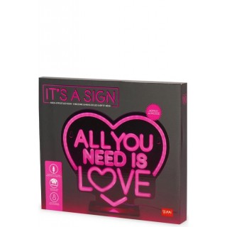 LEGAMI ΦΩΤΙΣΤΙΚΟ IT'S A SIGN NEON EFFECT-ALL YOU NEED IS LOVE LEGAMI ΦΩΤΙΣΤΙΚΟ IT'S A SIGN NEON EFFECT-ALL YOU NEED IS LOVE