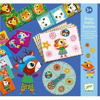 DJECO ΣΕΤ 3 ΕΠΙΤΡΑΠΕΖΙΑ ΠΑΙΧΝΙΔΙΑ LITTLE FRIENDS 