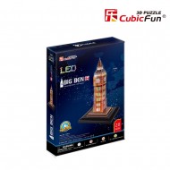ΠΑΖΛ 3D BIG BEN WITH LED 28 ΤΕΜ. (L501h) CUBIN FUN ΠΑΖΛ 3D BIG BEN WITH LED 28 ΤΕΜ. (L501h) CUBIN FUN