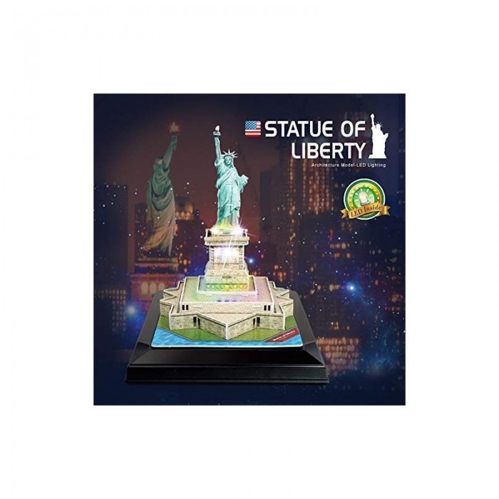 ΠΑΖΛ 3D STATUE OF LIBERTY WITH LED 37 ΤΕΜ. (L505h) CUBIN FUN ΠΑΖΛ 3D STATUE OF LIBERTY WITH LED 37 ΤΕΜ. (L505h) CUBIN FUN