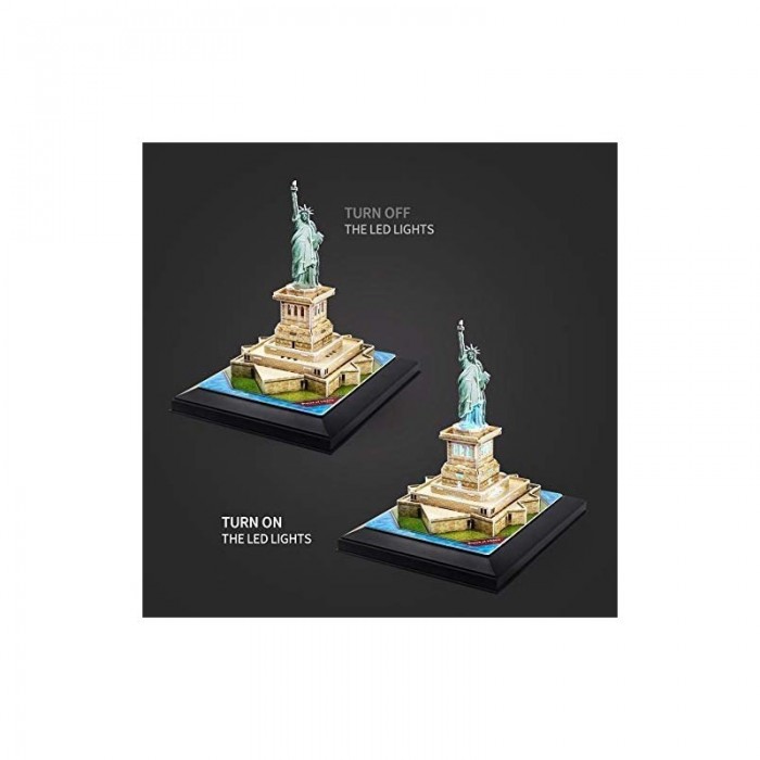 ΠΑΖΛ 3D STATUE OF LIBERTY WITH LED 37 ΤΕΜ. (L505h) CUBIN FUN ΠΑΖΛ 3D STATUE OF LIBERTY WITH LED 37 ΤΕΜ. (L505h) CUBIN FUN