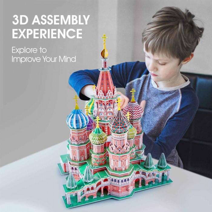 ΠΑΖΛ 3D ST. BASIL'S CATHEDRAL WITH LED 224 ΤΕΜ (L519h) CUBIN FUN ΠΑΖΛ 3D ST. BASIL'S CATHEDRAL WITH LED 224 ΤΕΜ (L519h) CUBIN FUN