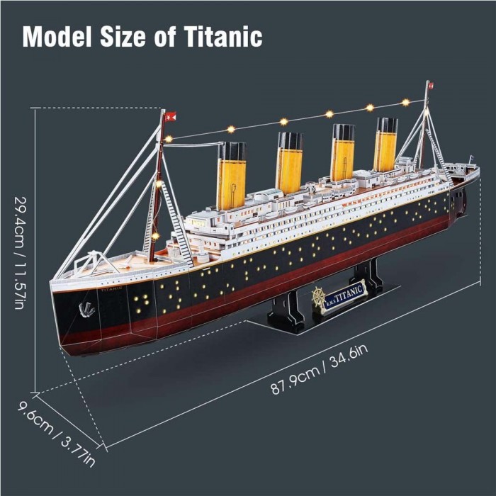 ΠΑΖΛ 3D TITANIC WITH LED 226 ΤΕΜ. (L521h) CUBIN FIN ΠΑΖΛ 3D TITANIC WITH LED 226 ΤΕΜ. (L521h) CUBIN FIN
