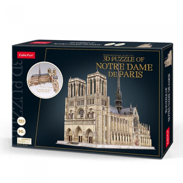 ΠΑΖΛ 3D NOTRE DAME DE PARIS 293 ΤΕΜ. (MC260h) CUBIN FUN ΠΑΖΛ 3D NOTRE DAME DE PARIS 293 ΤΕΜ. (MC260h) CUBIN FUN