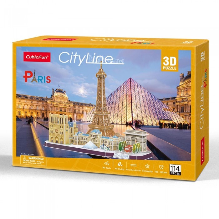 ΠΑΖΛ 3D ΠΑΡΙΣΙ CITY LINE 114 ΤΕΜ. (MC254h) CUBIN FUN ΠΑΖΛ 3D ΠΑΡΙΣΙ CITY LINE 114 ΤΕΜ. (MC254h) CUBIN FUN
