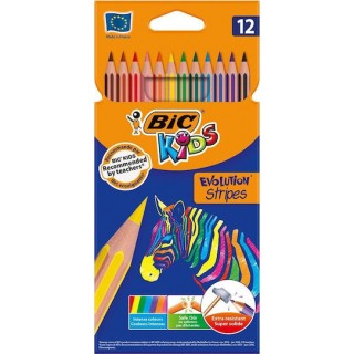 Bic Kids Evolution Stripes Σετ Ξυλομπογιές 12τμχ Bic Kids Evolution Stripes Σετ Ξυλομπογιές 12τμχ