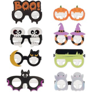 LEGAMI HALLOWEEN SET OG 8 PAIRS PAPER EYEGLASSES LEGAMI HALLOWEEN SET OG 8 PAIRS PAPER EYEGLASSES
