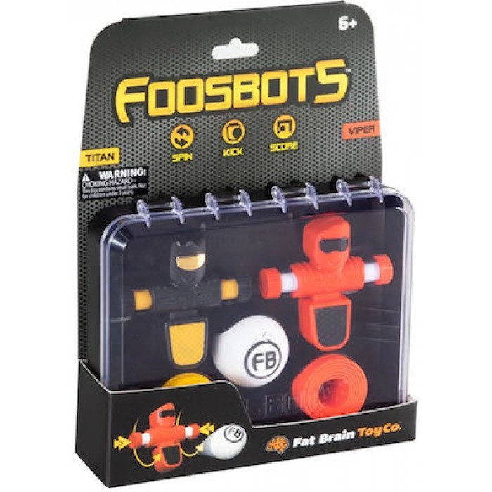 FAT BRAIN TOYS ΠΑΙΧΝΙΔΙ ΜΙΝΙΑΤΟΥΡΑ FOOSBOTS ΣΕΙΡΑ 2 ΠΑΚΕΤΟ 2 ΠΑΙΚΤΩΝ ΓΙΑ 6+