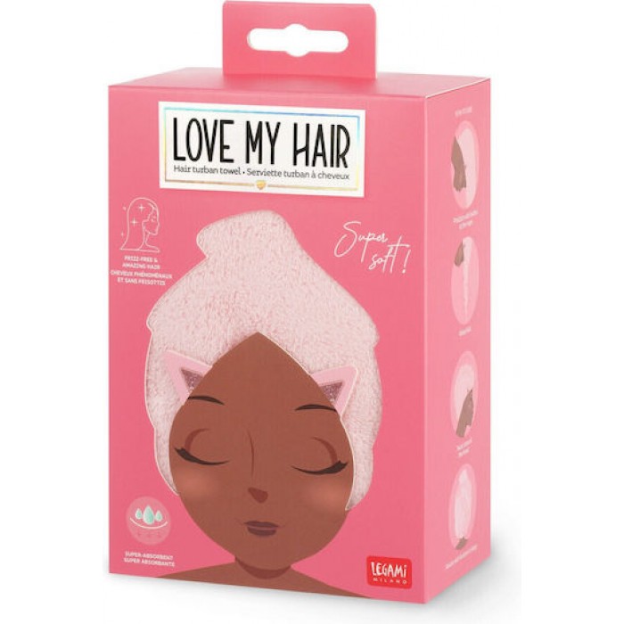 LEGAMI HAIR TURBAN TOWEL - KITTY